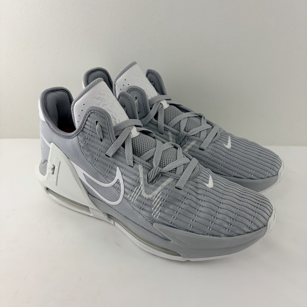 Nike LeBron Witness 6 TB Wolf Grey White Basketball Shoes Men's Size 12 - Picture 1 of 9